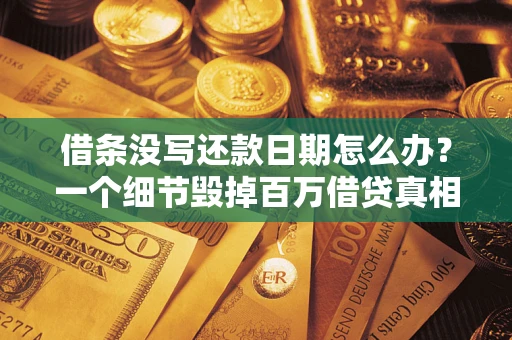 济南借条没写还款日期怎么办？一个细节毁掉百万借贷真相