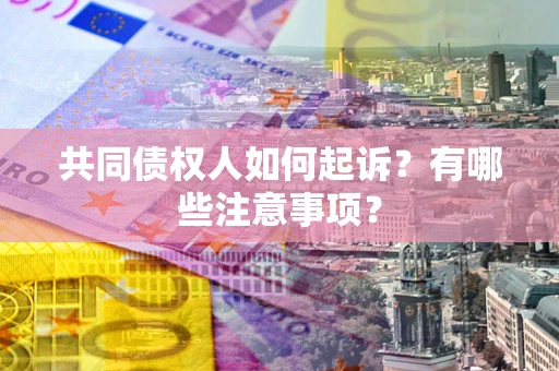 济南共同债权人如何起诉？有哪些注意事项？